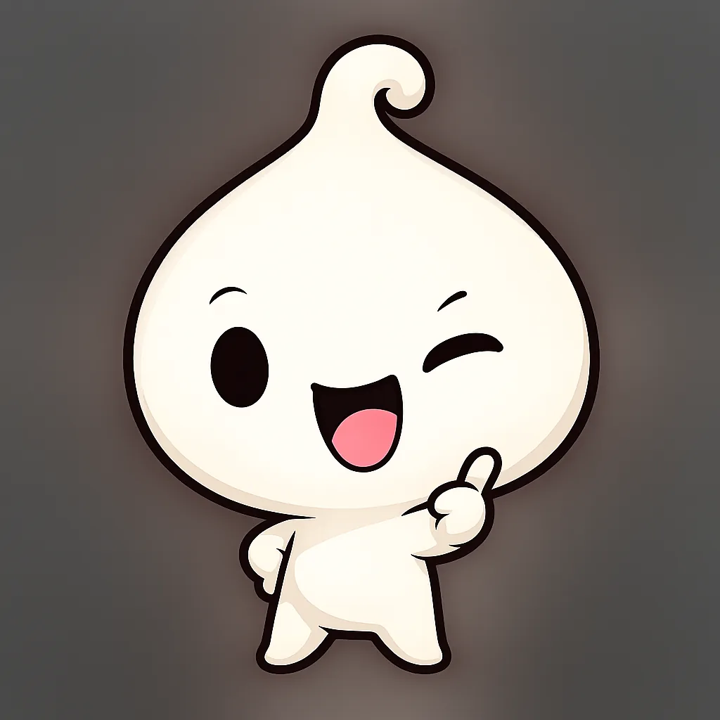 GUBU, a smiling cream mascot character created for animated history stories